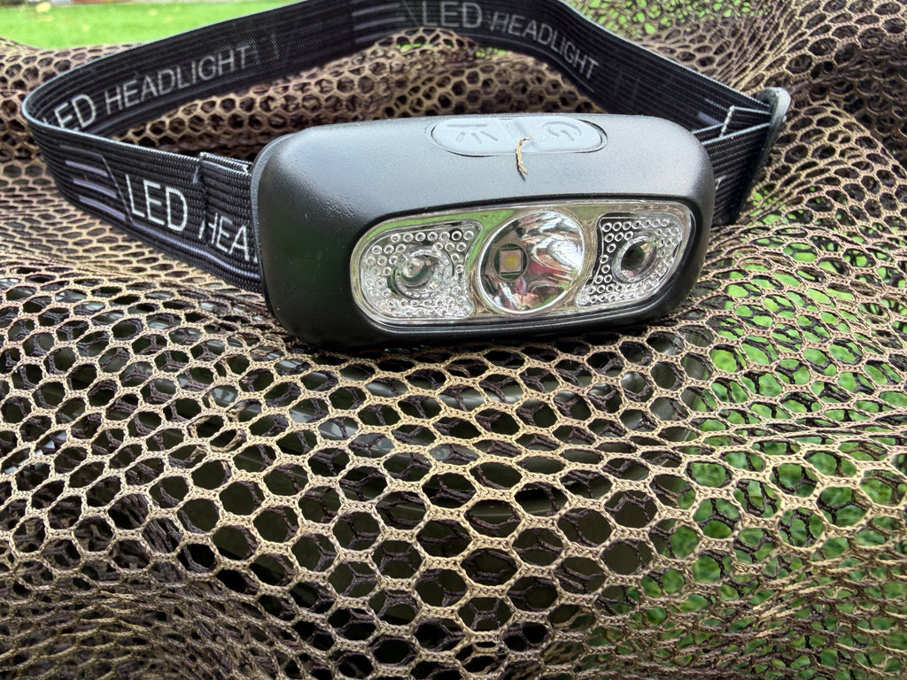 LED Rechargeable Head Torch / Headlamp - Lightweight Hands-Free Headlight